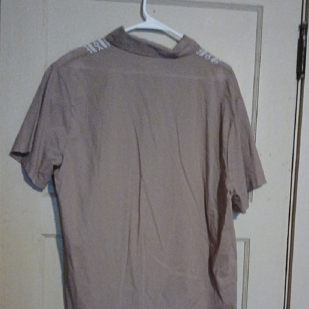 Men's Brown Short Sleeve Shirt - Picture 4 of 4